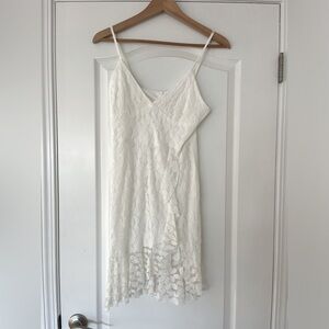 White Lace Mini Dress